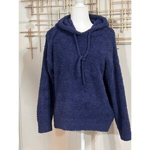 Barefoot Dreams CozyChic Hoodie Navy Blue Size S Plush Cozy Soft Loungewear